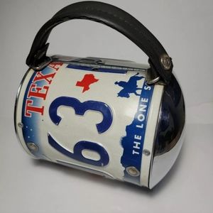 Vtg License Plate Metal Purse TEXAS
